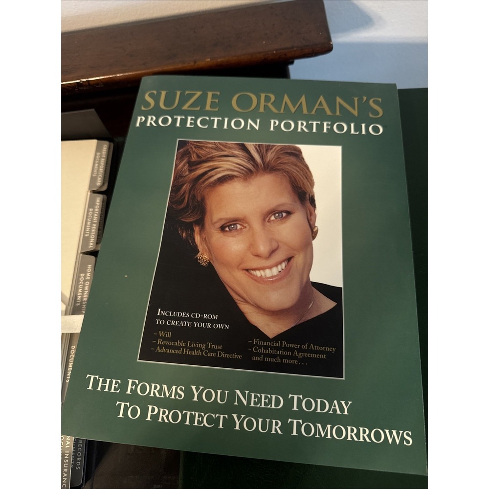 Suze Orman's 2002 Blue Case Protection Portfolio Book, Cd, Folders -  Complete
